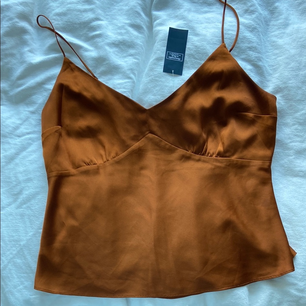 Silk Brown Cami Top
